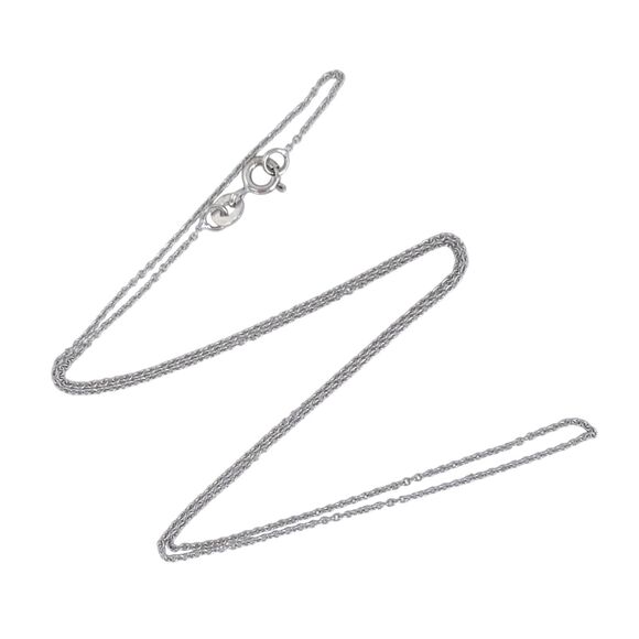 Vintage Sterling Silver 925 0.9mm Cable Link Chain Necklace 18" - Picture 1 of 3